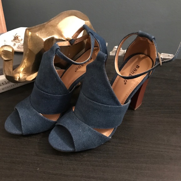 Denim chunk heels - Picture 3 of 3
